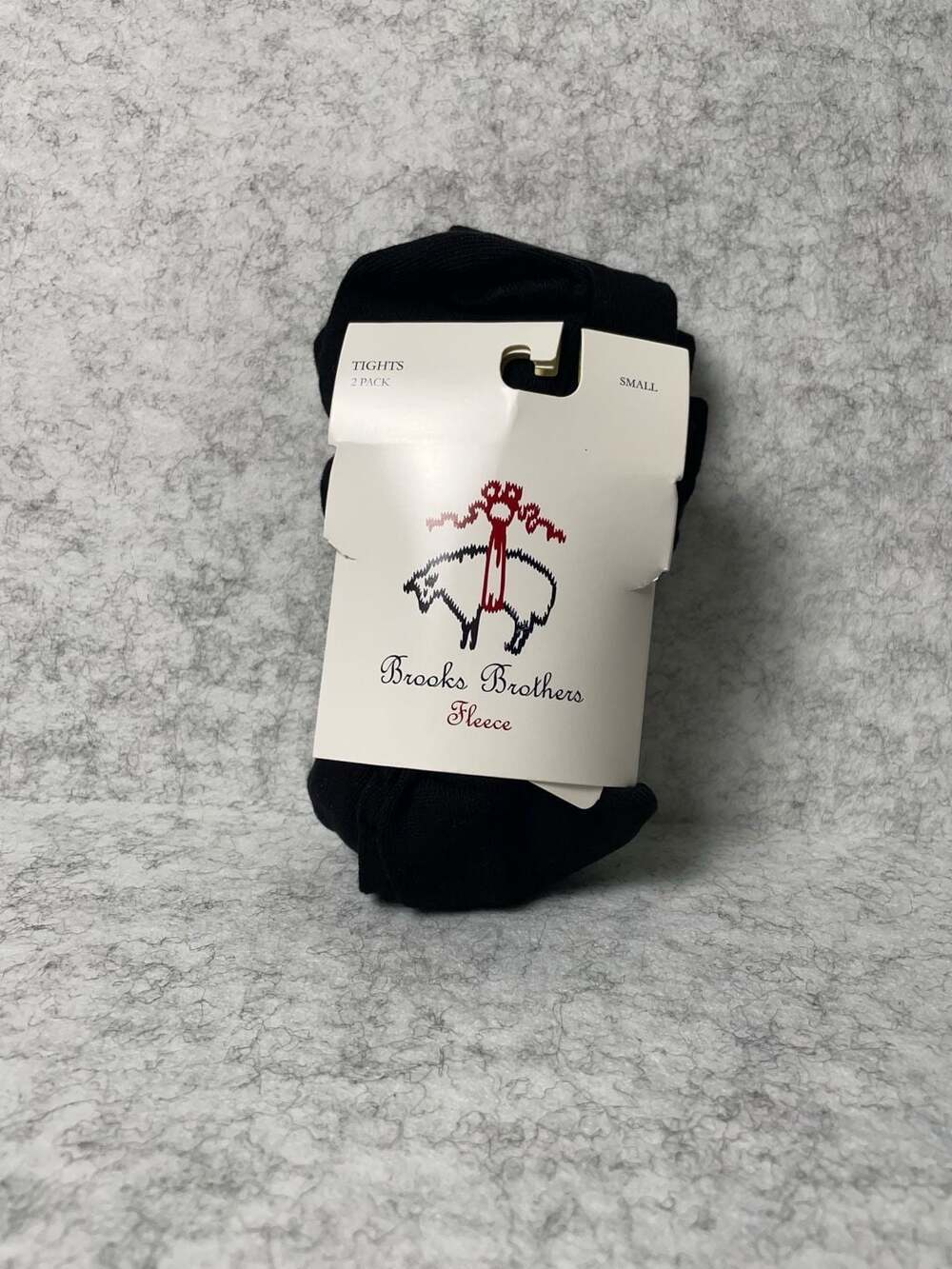 Brooks Brothers Fleece Girls 2-Pack Black Solid Tights Size Small 5-6X